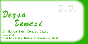 dezso dencsi business card